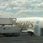 Emirates A380 in Zürich